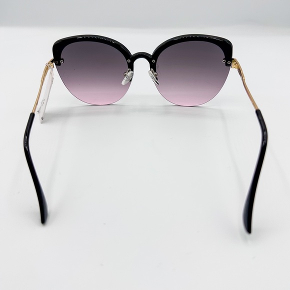 Nanette Lepore Black Purple Ombre Oversized Sunglasses - Picture 4 of 7